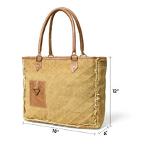 Beige Boho Chic Canvas Bag