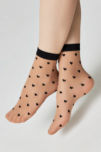 Socks Conte Fantasy - Hearts Pattern