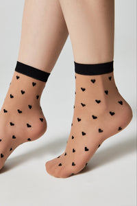 Socks Conte Fantasy - Hearts Pattern