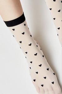 Socks Conte Fantasy - Hearts Pattern