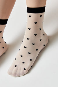 Socks Conte Fantasy - Hearts Pattern