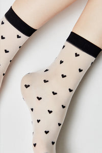 Socks Conte Fantasy - Hearts Pattern