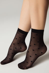 Socks Conte Fantasy - Hearts Pattern