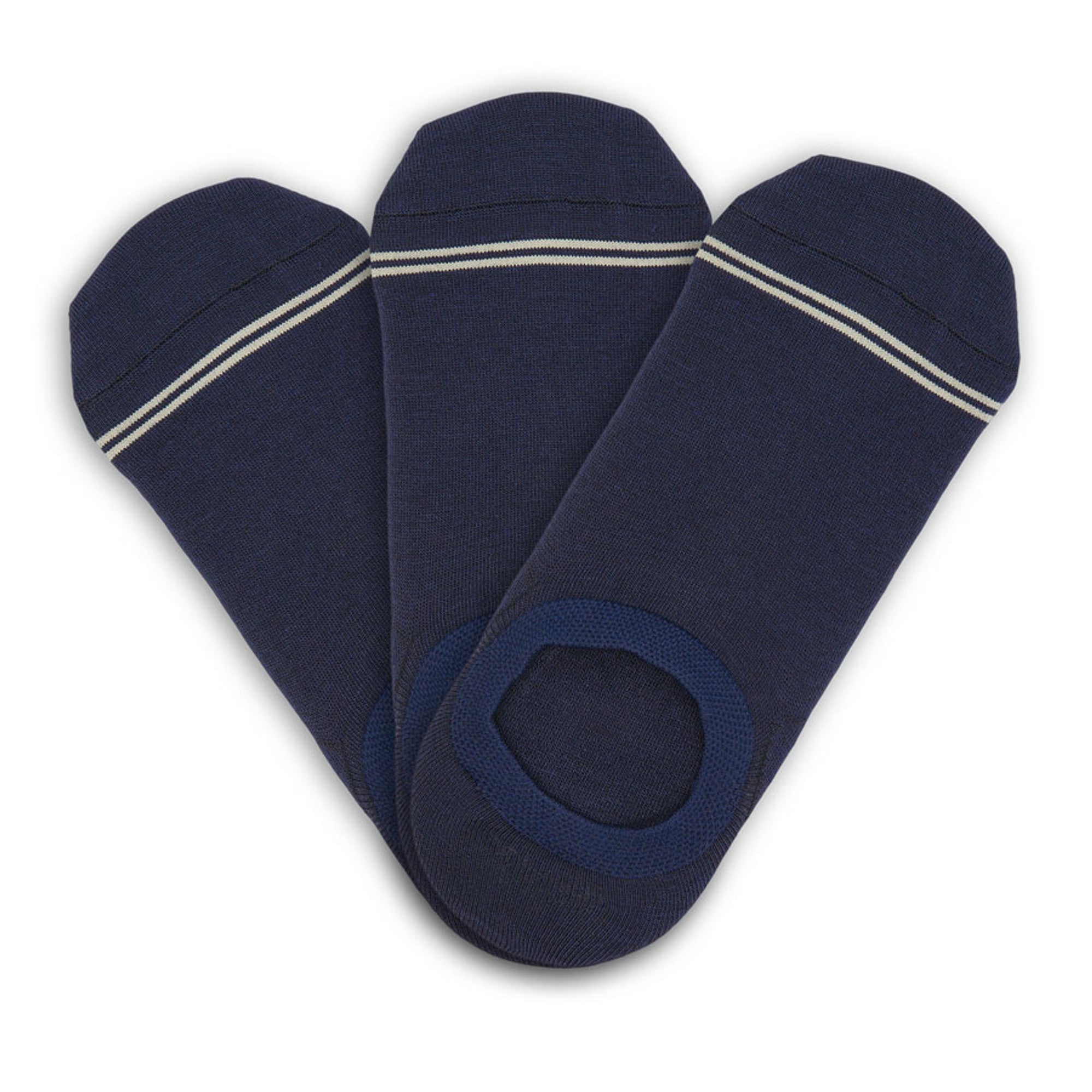 Heston Navy No Show - 3-Pack