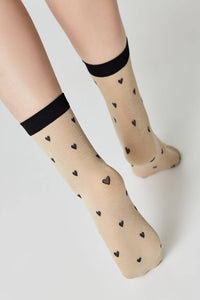 Shimmering Socks Conte Fantasy - "Hearts" Designs