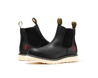 ROCKROOSTER Capitola Men's 6 inch Black Steel Toe Wedge Work Boots SAP101