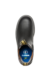 ROCKROOSTER Capitola Men's 6 inch Black Steel Toe Wedge Work Boots SAP101