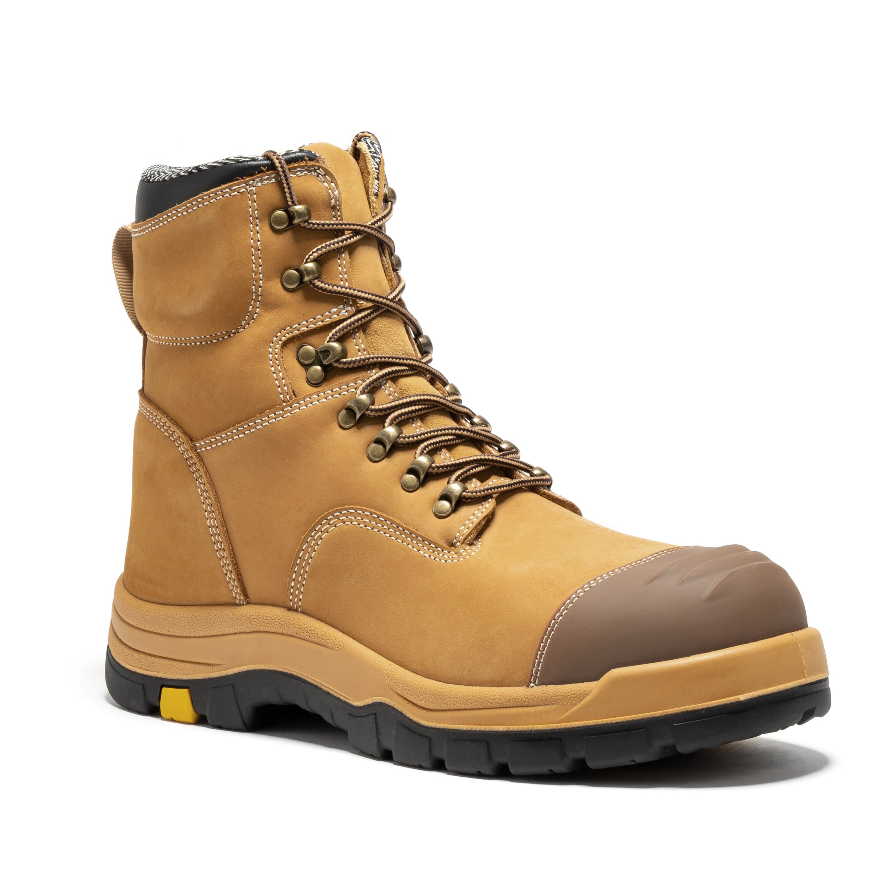 ROCKROOSTER Roslyn Black 7 inch Zip-sided Composite Toe Leather Work Boots CP245Z