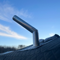 Angled Stove Chimney Pipe - 45 Degree Angle - 3.5”