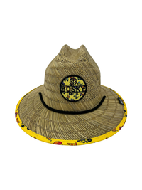 Kids Construction Hardhat Yellow Straw Lifeguard Hat