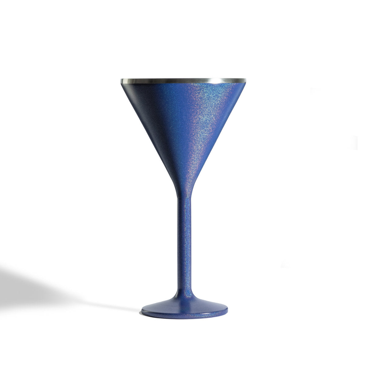 Stainless Steel Stemmed Martini Glass , Blue