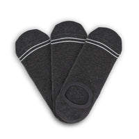 Charcoal Cotton No Show - 3 Pack