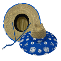 Royal Blue Baseball Premium Straw Lifeguard Beach Hat