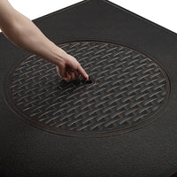 Dalton 40" Square Woven Aluminum Convertible Gas Fire Pit Table