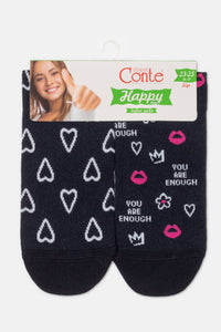 Socks Cotton Conte Happy 373 - You Are Enough