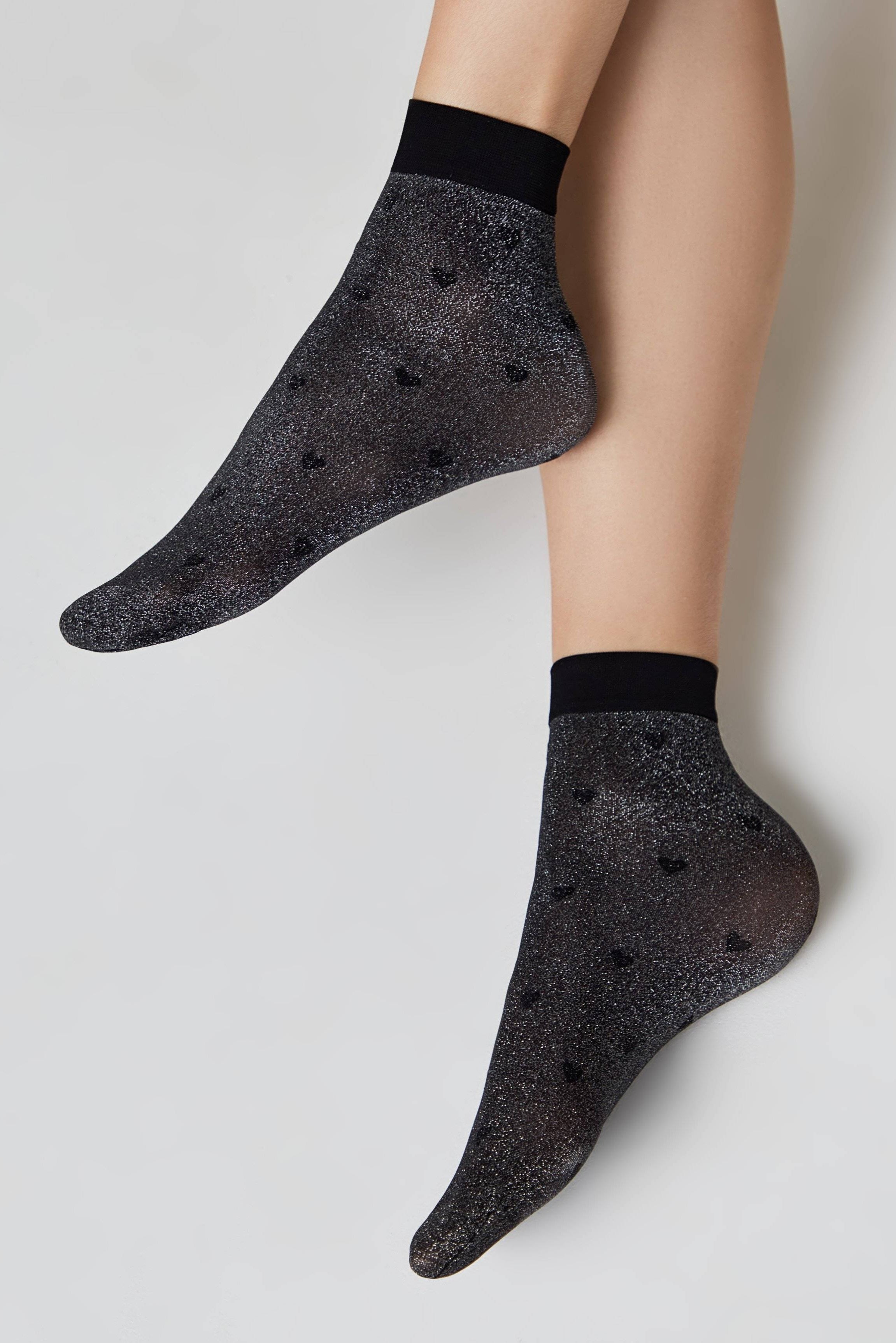 Shimmering Socks Conte Fantasy - "Hearts" Designs