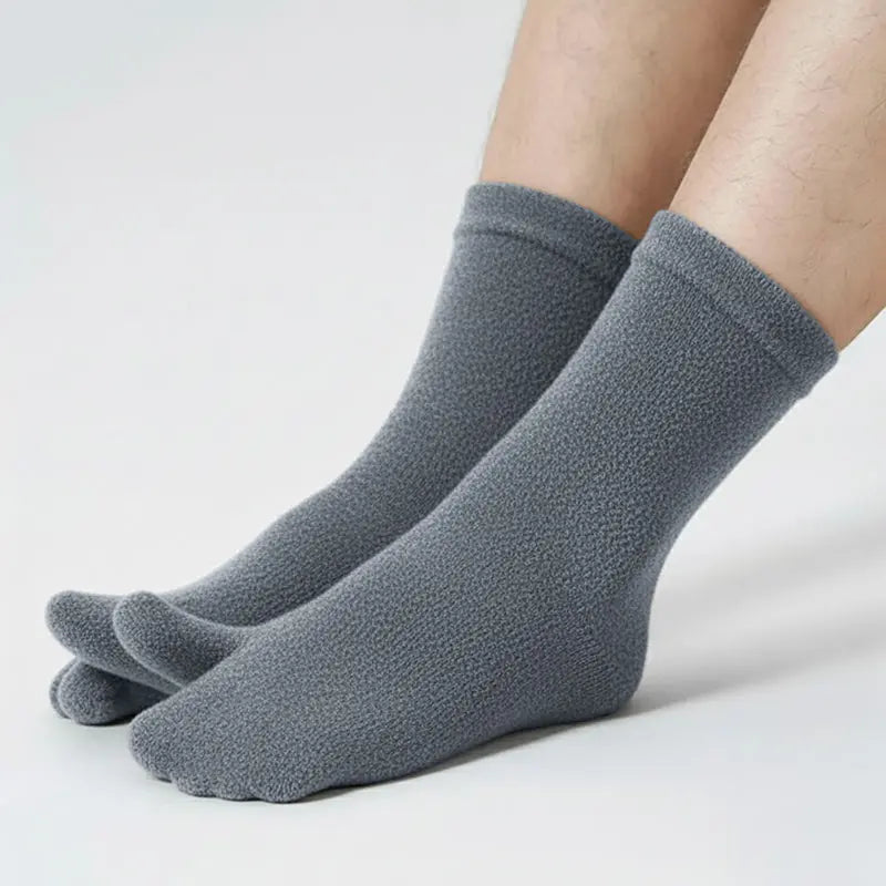 Polar Feet Fleece Tabi Socks - Soft Grey