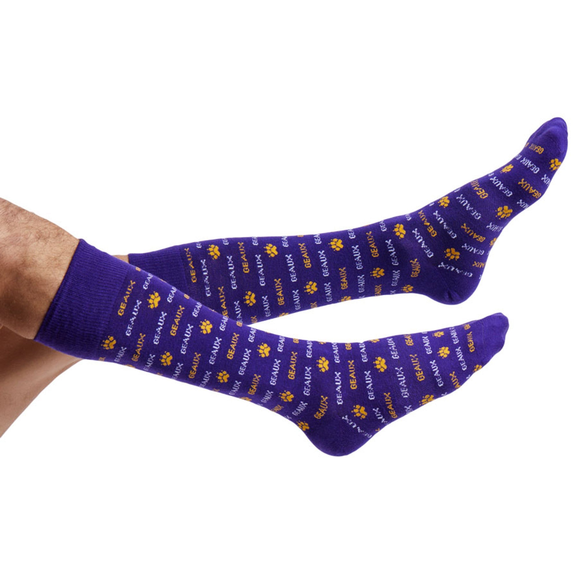 Purple Tigahs Dress Socks