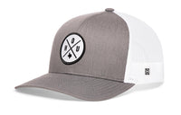 Houston Trucker Hat  |  Gray-White HOU X Snapback