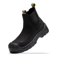 ROCKROOSTER Woodland Brown 6 inch Composite Toe Pull-on Leather Work Boots AK664