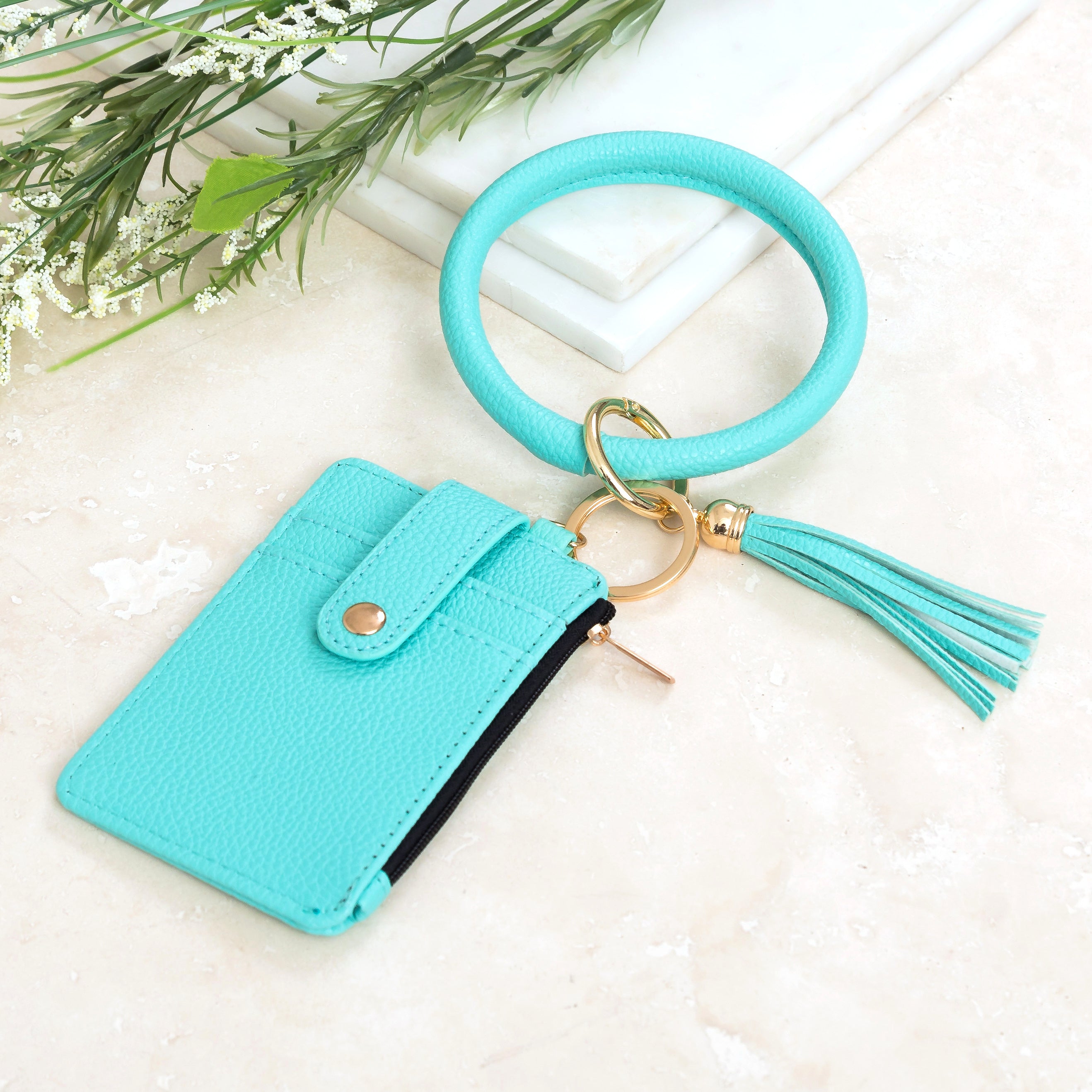 Key Ring ID Wallet Zip Bracelet