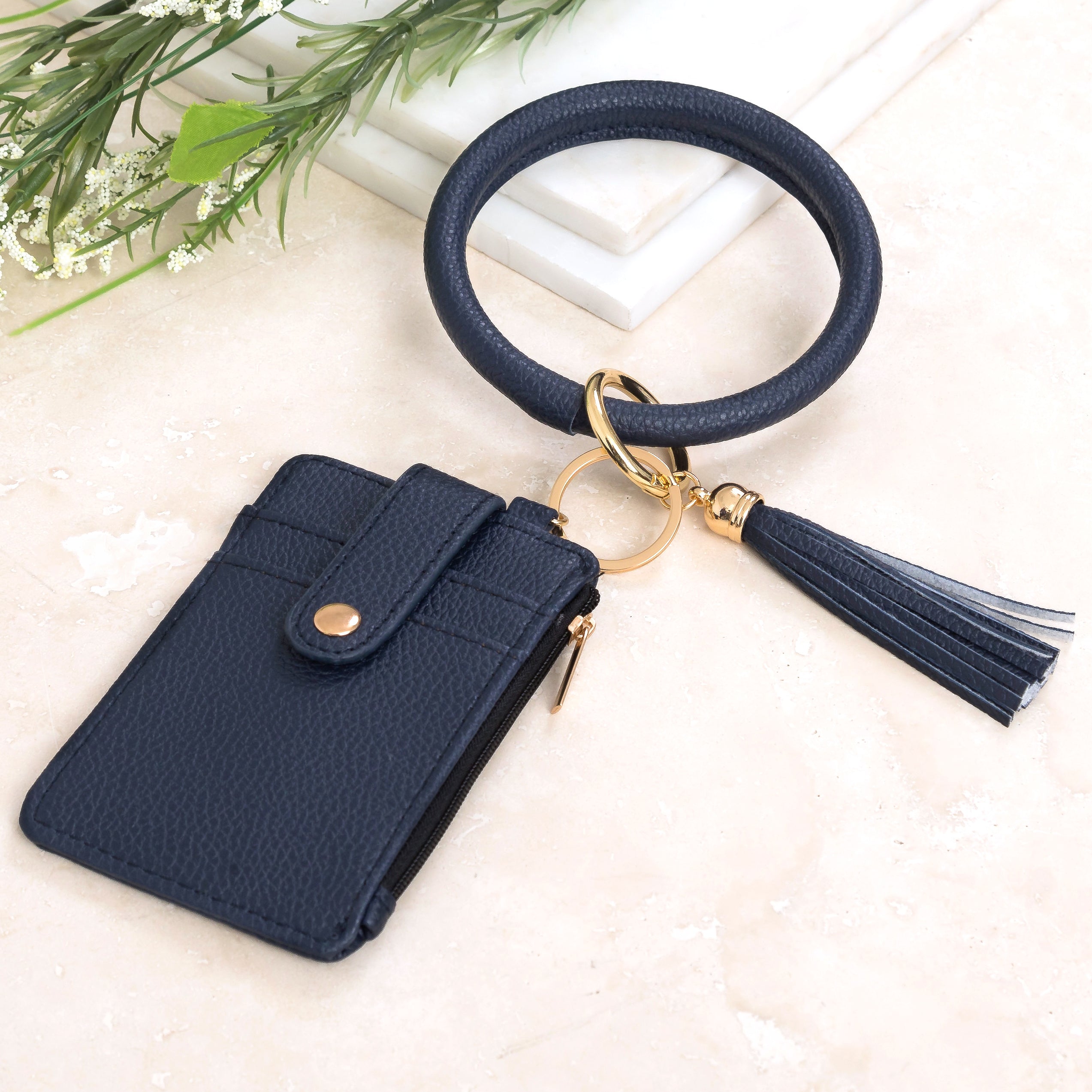 Key Ring ID Wallet Zip Bracelet