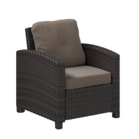 Miles Mocha Finish Outdoor Wicker Club Chair