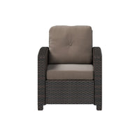 Miles Mocha Finish Outdoor Wicker Club Chair