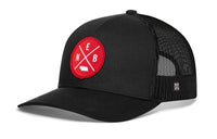 Nebraska Trucker Hat  |  Black  Snapback with NEB