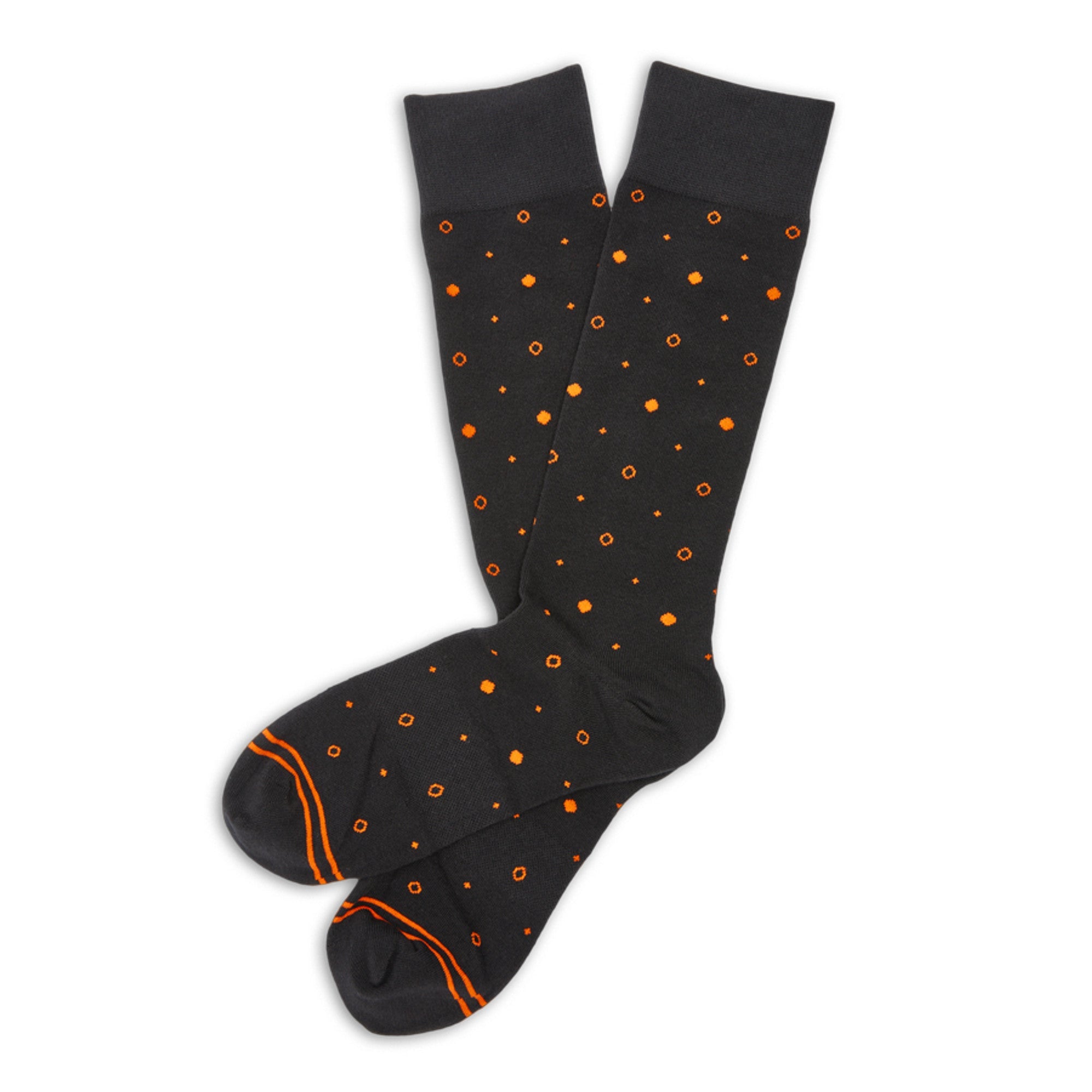 Orange / Black Dress Socks 4-Pack