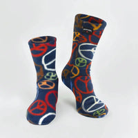 Kids' Fleece Socks - Peace