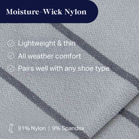 Knee-High Compression Socks – Stripes Grey/Charcoal