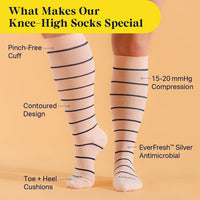 Knee-High Compression Socks – 3 Pack