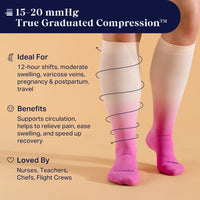 Knee-High Compression Socks – Solid Grey