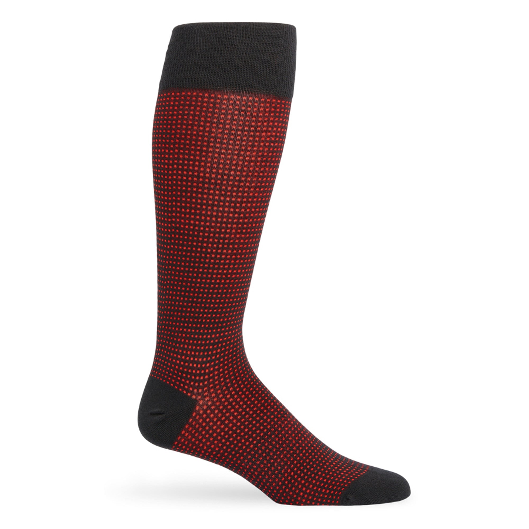 Red / Black Birdseye Dress Socks