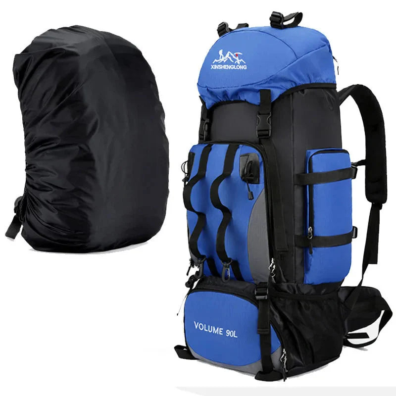 Men's 90L Camping Backpack Large Capacity for Travel & Hiking Gear