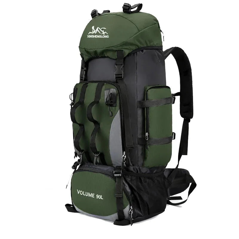 Men's 90L Camping Backpack Large Capacity for Travel & Hiking Gear