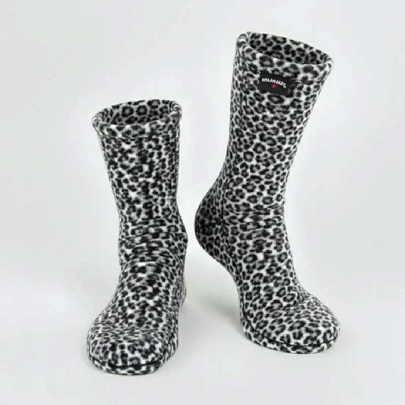 Polar Feet Fleece Socks - Snow Leopard