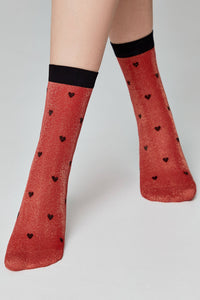 Shimmering Socks Conte Fantasy - "Hearts" Designs