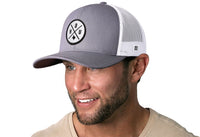 Houston Trucker Hat  |  Gray-White HOU X Snapback