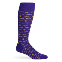 Purple Tigahs Dress Socks