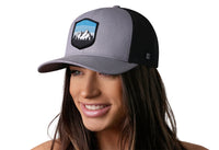 Mountains and Sky Trucker Hat  |  Gray-Black Outdoors Snapback