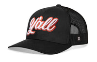 Y'all Trucker Hat  |  Black Script Snapback