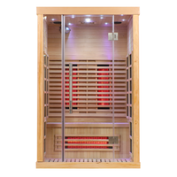 Blisspod | Venetian | Full Spectrum Indoor Premium Canadian Hemlock Low EMF Sauna | 10 Heaters | Chromotherapy & Reflexology | 2 Person