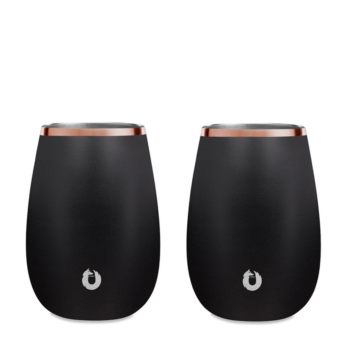 Stainless Steel Sauvignon Blanc Wine Glass, Set of 2 - Black