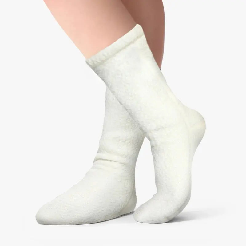 Polar Feet Supersoft Fleece Socks - Cream
