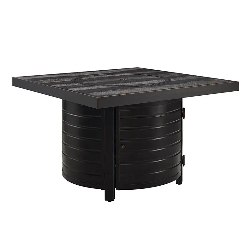 Yorke 40" Square Aluminum Convertible Gas Fire Pit Table