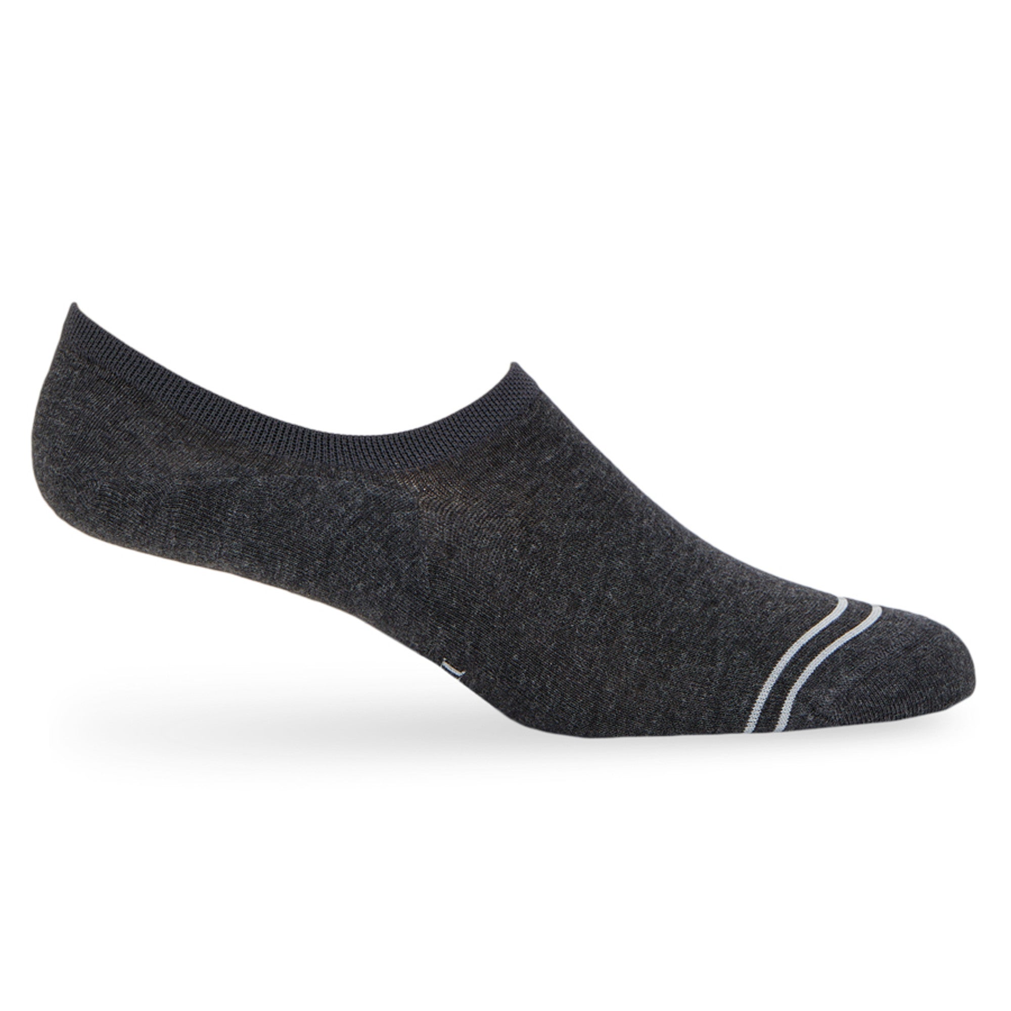 Beau Charcoal No Show Socks