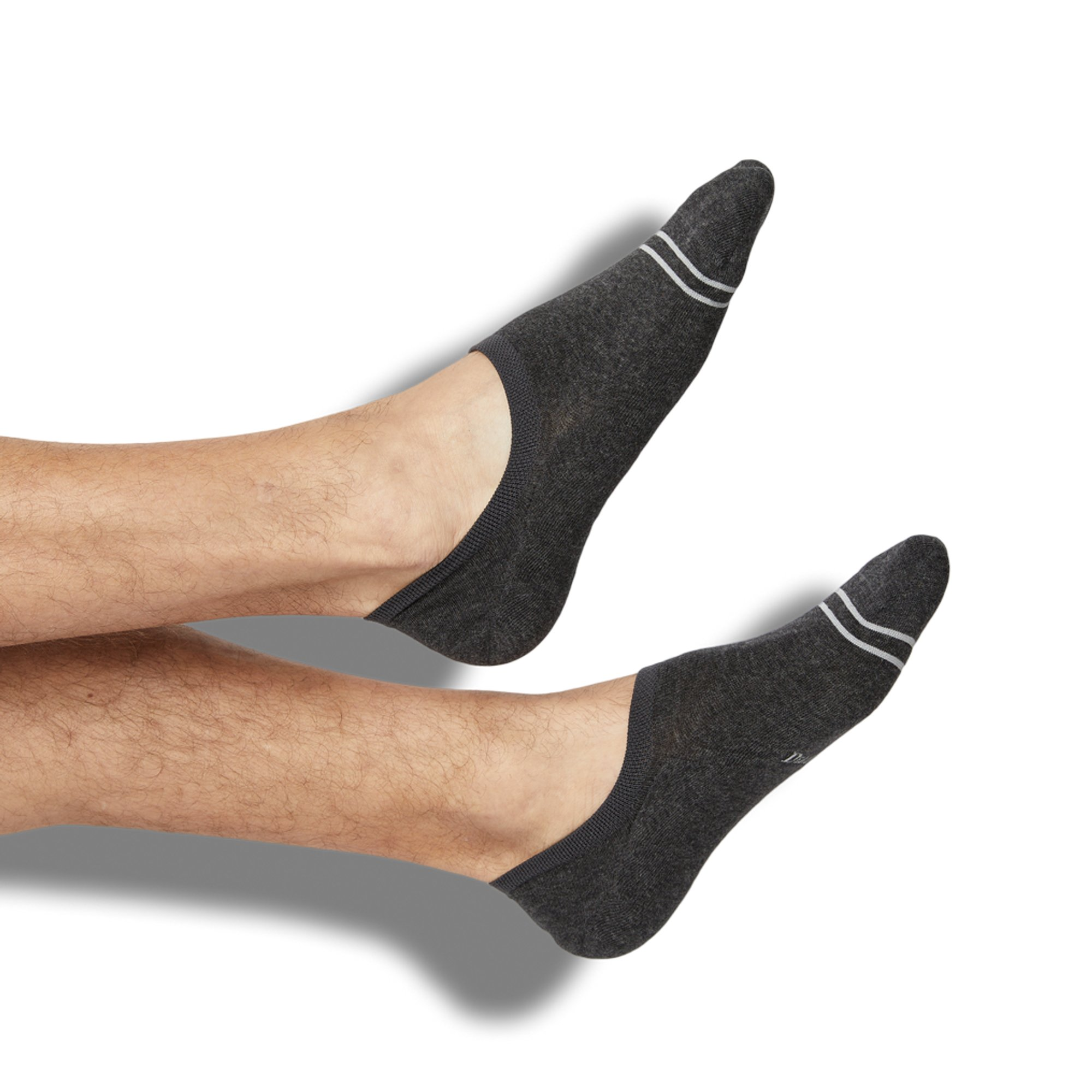 Beau Charcoal No Show Socks