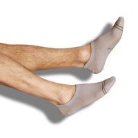 Beige No Show Socks- 3 Pack